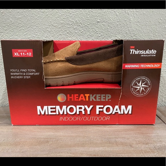 heat keep memory foam slippers